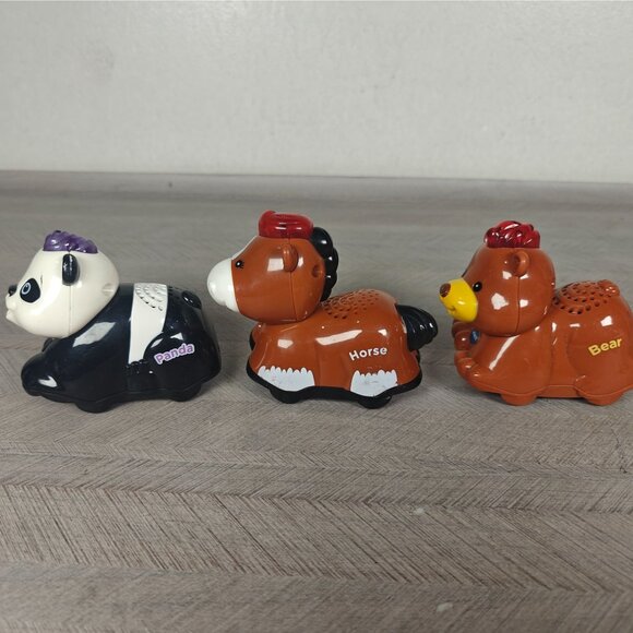 VTech Smart Animals Lot Panda Bear Chicken Horse Monkey Tested Working - Picture 6 of 8